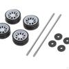 1:64 Scale Car Rubber Wheel Rims Soft Tires for RC 1/64 of 4