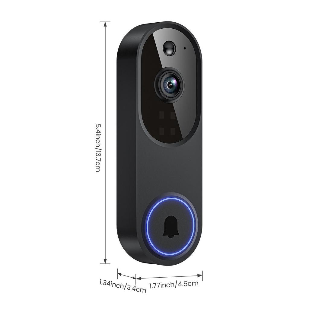 Smart Wi-Fi Doorbell with Intercom, Human Detection, HD Night Vision & Home Monitoring
