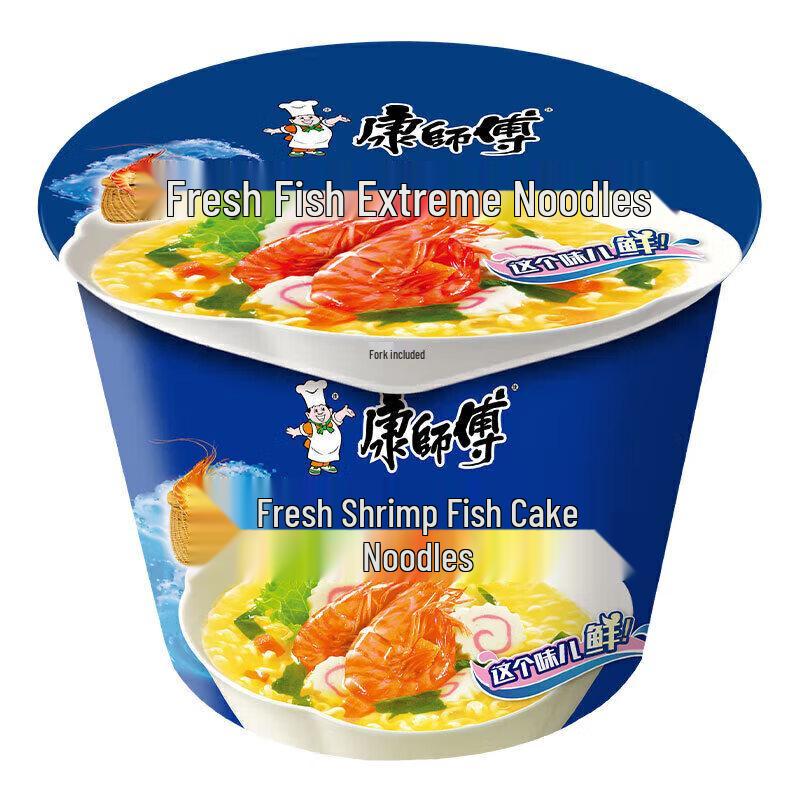 Master Kong Shrimp & Fish Flavored Instant Noodles, 12-Pack