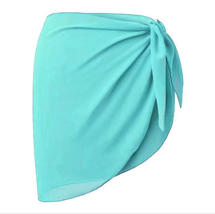 Kadın Şifon Sarong Plaj Örtüsü Etek - Yazlık Mayo Üstü