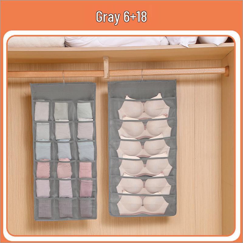 Dual-Sided Underwear Hanging Organizer for Wardrobe & Dorm