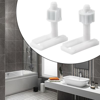 Parafusos de Plástico Parafusos de Dobradiça de Vaso Sanitário Branco 2*Arruelas Acessórios