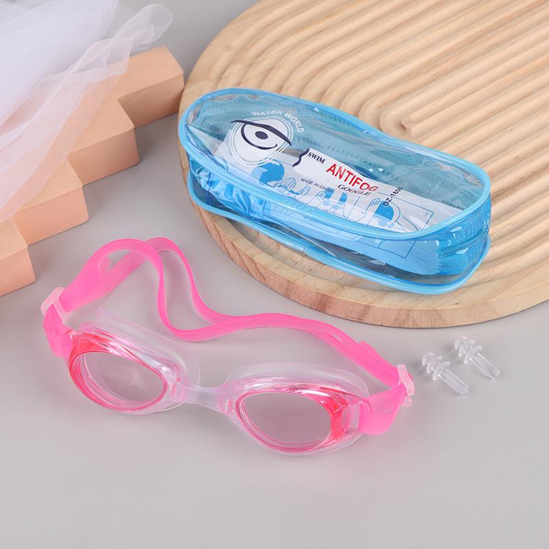 Pc Swimming Goggles Kids Children Swimming Pool Diving Swim Water Sports Glasses Waterproof Anti Fog With Earplug With Pvc Bag