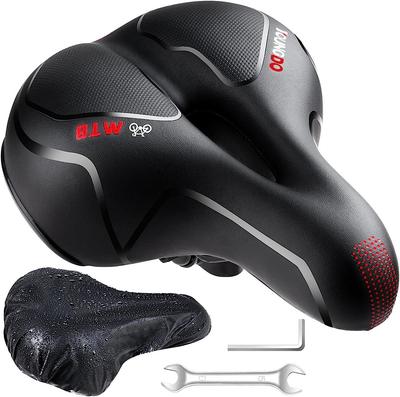 YOUNGDO Bicycle Saddle Cushion, Extra Thick, Memory Foam, Shock Absorption, Comfortable, Dustproof/Waterproof Cover Included