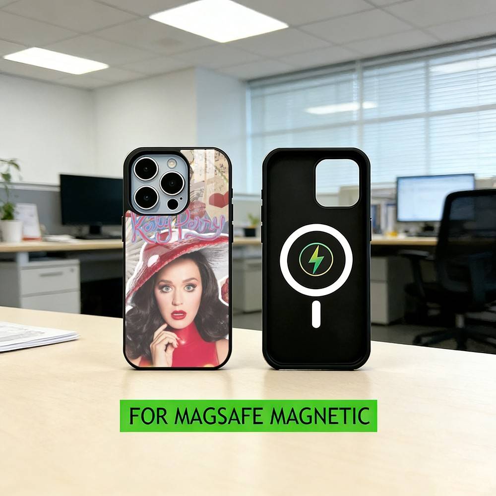 K-Katy Perry Singer Phone Case For iPhone17,16,15,14,13,12,11 Plus,Pro Magnetic with Magsafe Wireless Charging