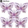 5pcs Colorful Butterfly Foil Balloons Butterfly Balloons Butterfly Themed Balloon Party Birthday Wedding Baby Shower Decors 5