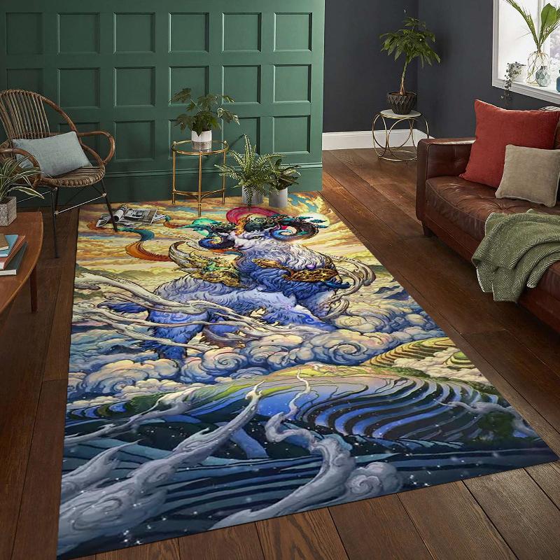 Japonské legendární koberce Tiger Home Decor Velké koberce do ložnice Čtvercové podložky Koberce Obývací pokoj Podložky na hraní pro děti Dárky k narozeninám