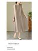 2026 New Summer Casual Sleeveless Cotton Linen Dress - Slimming, Loose Fit, Solid Color