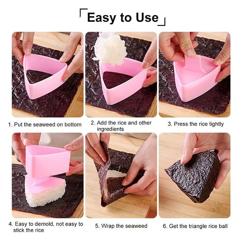 Moule à Onigiri Triangulaire Maison Cuisine Ustensiles Alimentaires Pour Kit Cuisine Presse à Sushi Pratique Japon DIY Accessoires Bento Boules de Riz