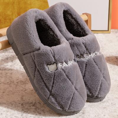 Casual Unisex Slippers Couple Slippers Indoor Home and Household Warm Cotton Slippers