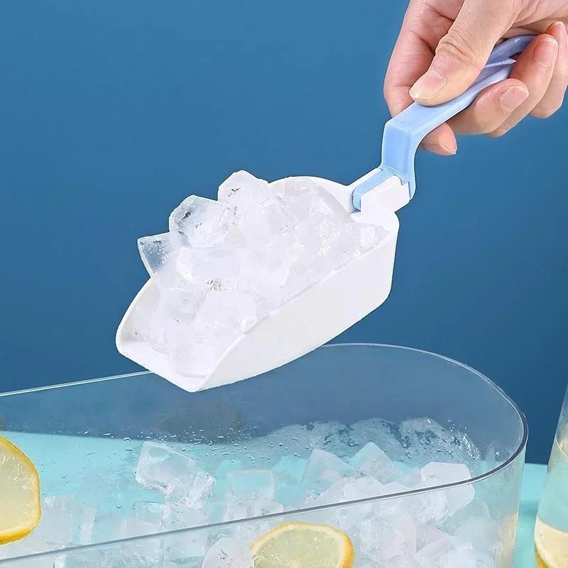 1 Pcs Foldable Refrigerator Ice Shovel Thickened Long-handled Cat Food Flour Shovel Multi-functional Kitchen Convenience Tools