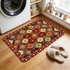 Retro bohemian floral plaid vintage hogar Bedside Rug Kitchen Bath Floor Mat Hallway Balcony Carpet Entrance Doormat Decor Home