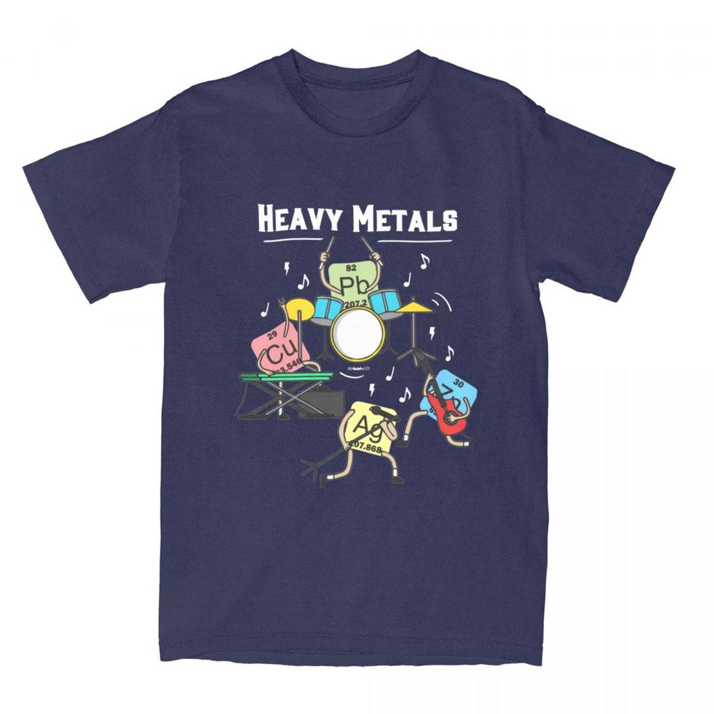 Creative Heavy Metals Rock Chemistry TShirt for Unisex WoUnisex Round Neck Cotton Funny Short Sleeve Tee Shirt Party Tops