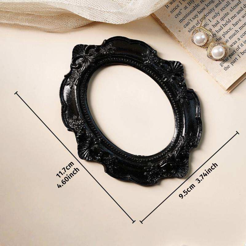 1Pcs European-Style Resin Material Black-Edged Prop Photo Frame, Diy Wall Decoration, Suitable For Shooting Props