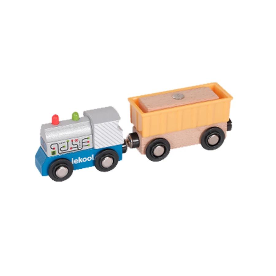 Non-Toxic Wooden Track Electric Locomotive Train Magnetic Car Toy For All Brand Wooden Train Track Railway Toys For Kids Educational Toys