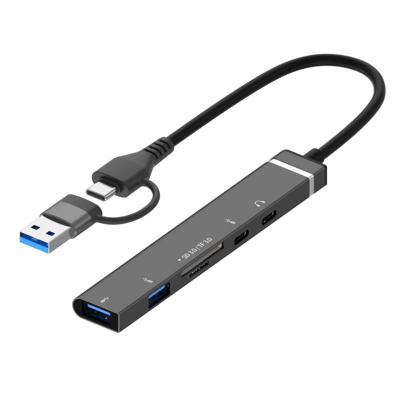 

Six-Port USB3.0 Splitter Docking Station for Apple and Huawei Devices