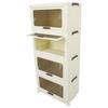 57cm Stackable Storage Box Large Capacity Space Saving Foldable Storage Container for Kitchen