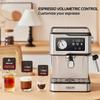 Coffee Machine MK-901 20Bar, Cappuccino Machine with Milk Cream Steam Stick, Semi-automatic Self-service Restaurant Gift