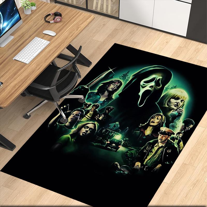 Halloween horror Printed Carpet, for Office Chair Living Room Bedroom Kitchen Room Decor Gifts.