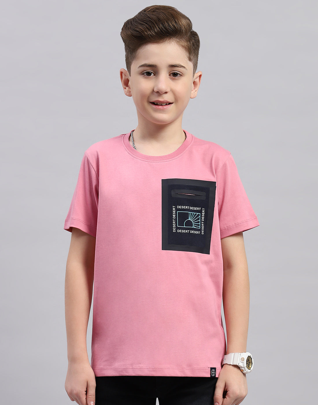 Monte Carlo Boy Regular Fit Pink Tshirt 3-4 Years