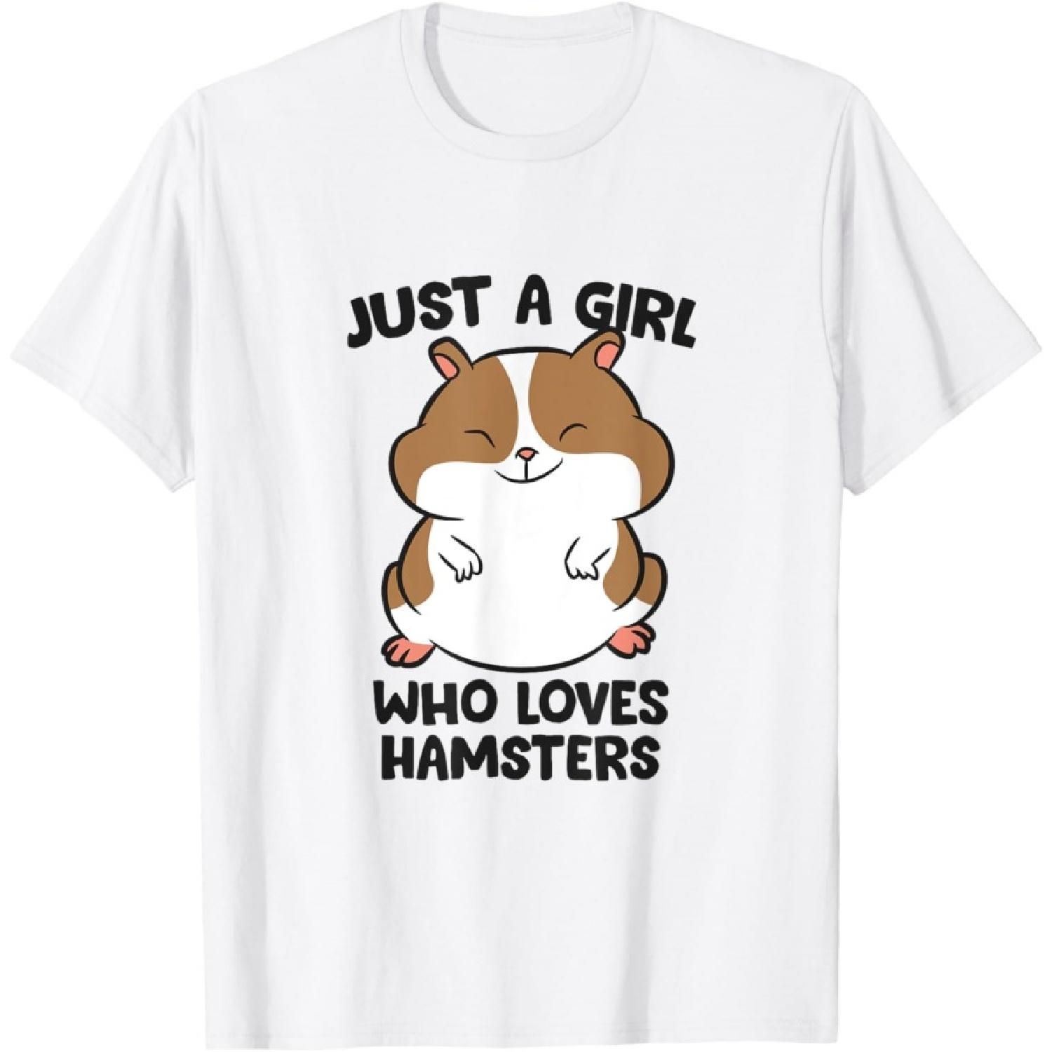 Just a Girl Who Loves Hamsters T-Shirt XXXXXL белый