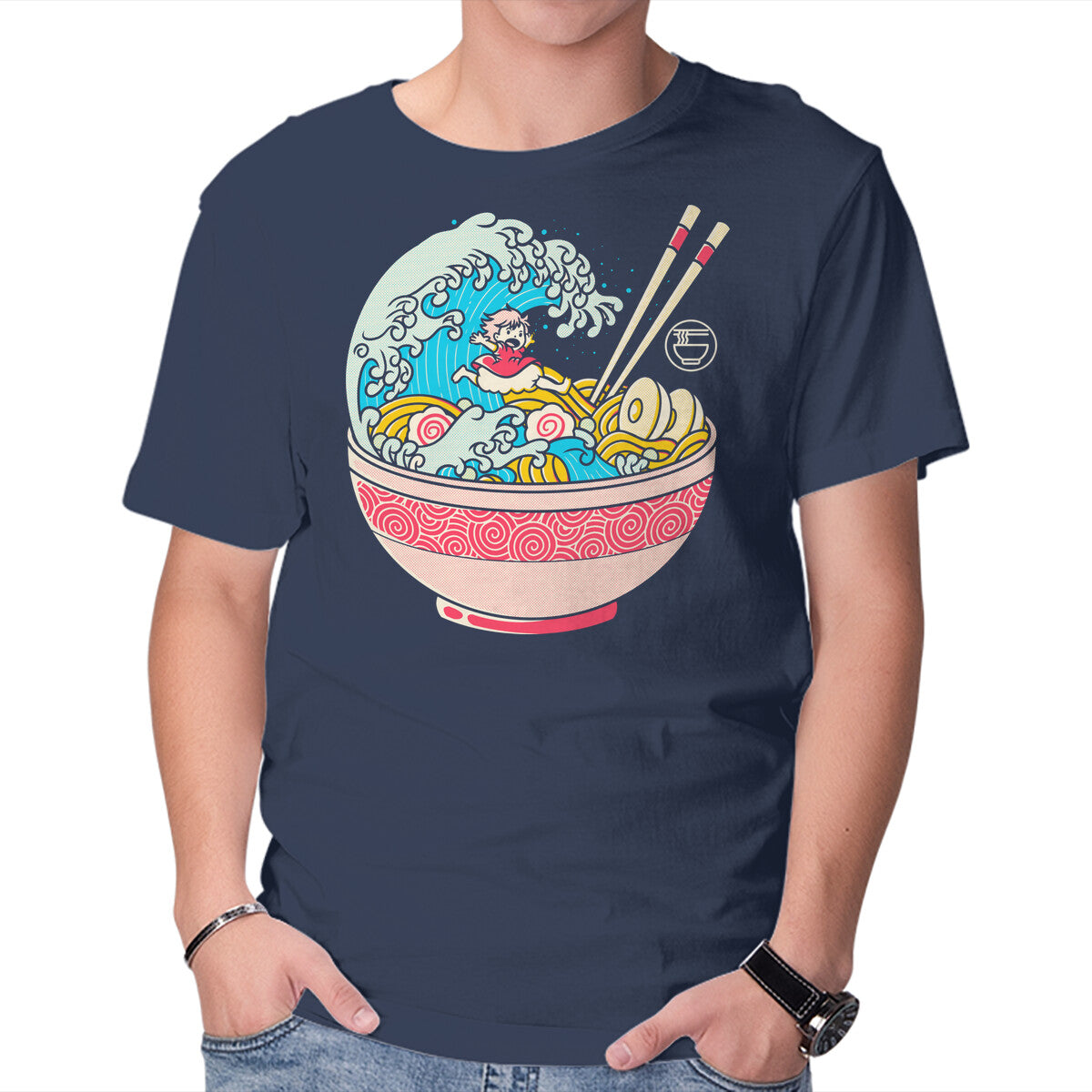 Unisex Crew Neck T-Shirt Anime Ramen Graphic Short Sleeve Casual Tee XXXXL