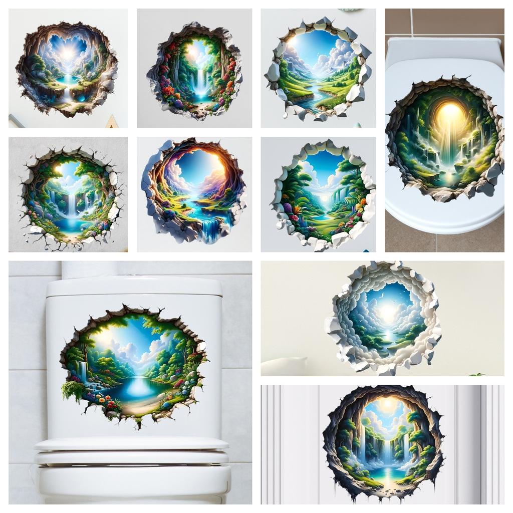 Living Room Porch Artistic Conception Landscape Bathroom Doors Windows Self-pasted Sticker