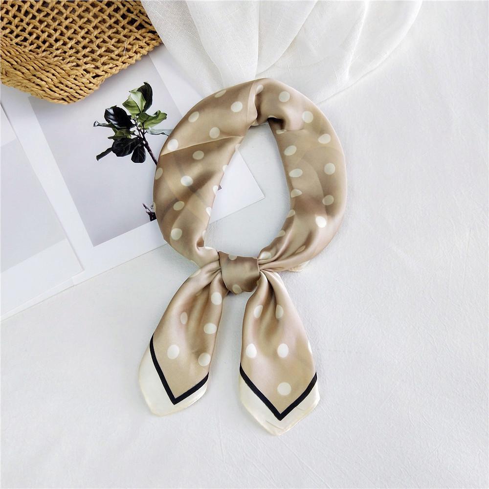 Floral Print Headkerchief Neck Scarves Women 70CM Square Headband Hijab Scarf For Ladies