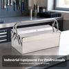 Rust Resistant Stainless Steel Toolbox Easy to Clean Double-Layer Fold-Open Tool