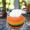 Burger Tissue Box Papier Handtuch Boxen Lagerung Fällen Desktop Decor Büro Container Halter Retro Schlafzimmer Serviette