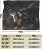 Black Cat Throw Blanket Soft Cozy Plush Warm Fleece Blanket for Sofa Couch Bed
