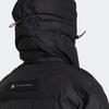 Adidas X Stella McCartney Collaboration Solid Color Logo Pocket Printed Long Cotton Coat Women Coats Black HI6082