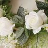 Artificial Wreath Silk Flower Plastic Rose Leaves Front Door Hanging Decor Multicolor 50cm OD