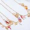 Handmade Layered Flower Starfish Chili Pearl-Style Necklace Set Women Beach Fashion Jewelry