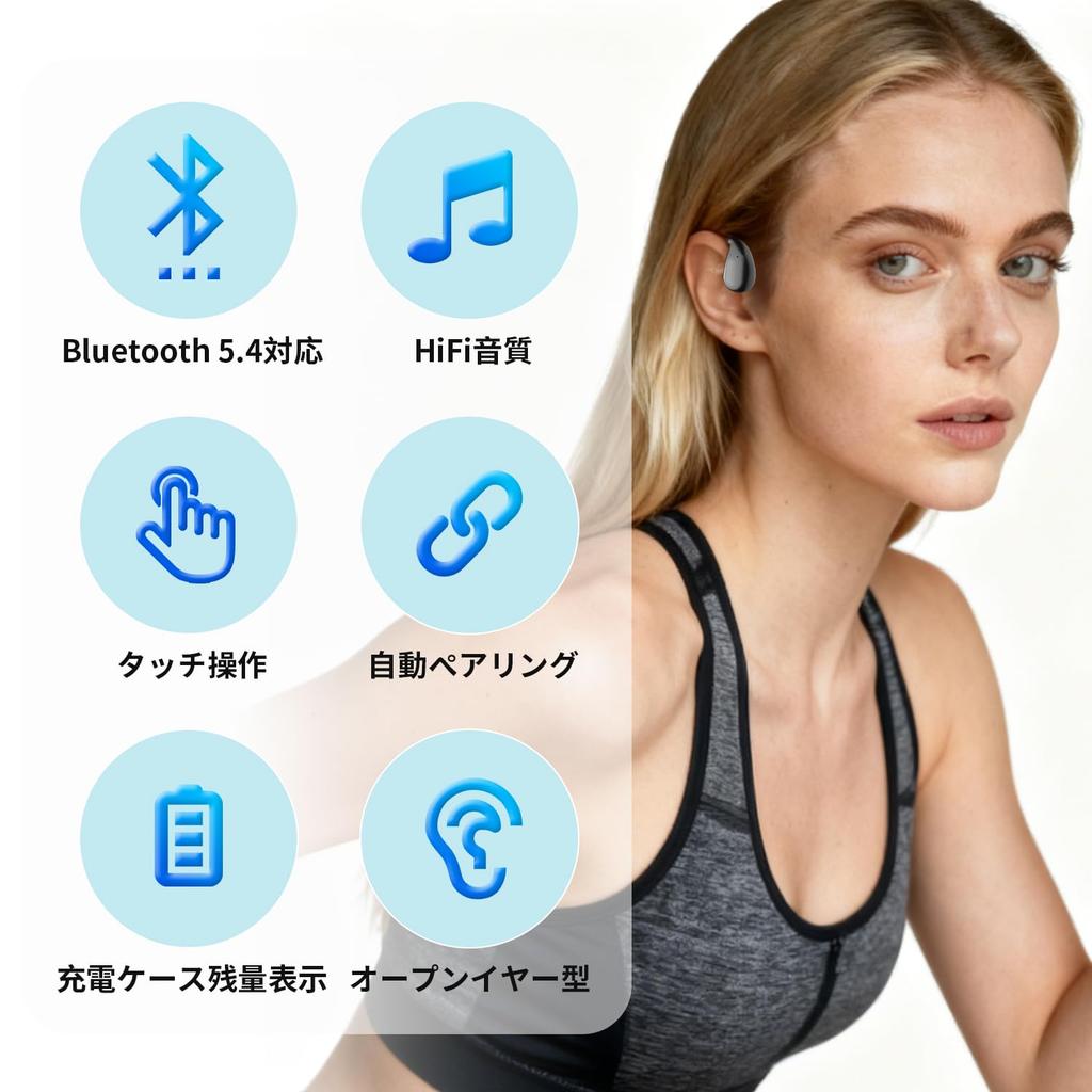 Wireless Earbuds Earphones with Bluetooth Evolution of Bone Air No Ear Sound Leakage LED Up to 80 Hours of Sound Instant Touch Compact and Compatible