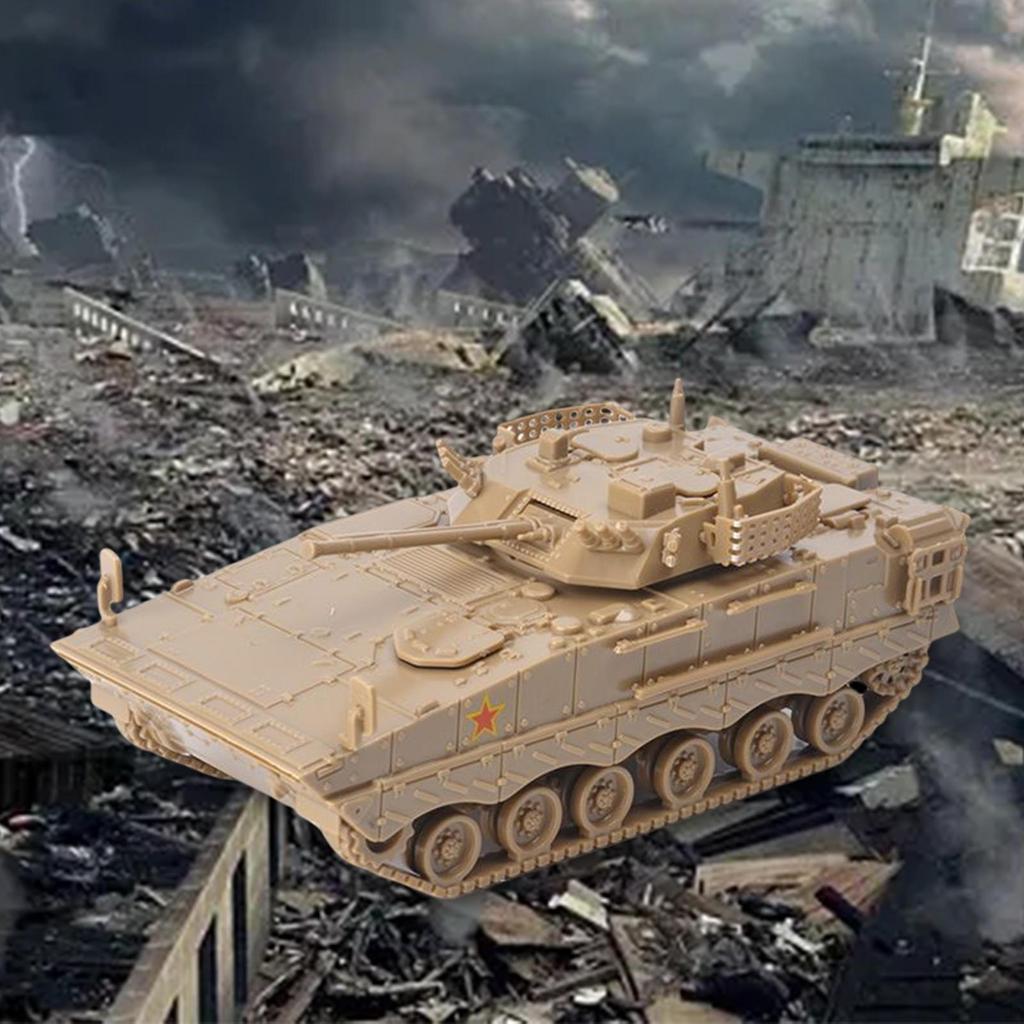 1/72 Armored Tank Model DIY Assembling Puzzles Building Kits for Gift Collection Table