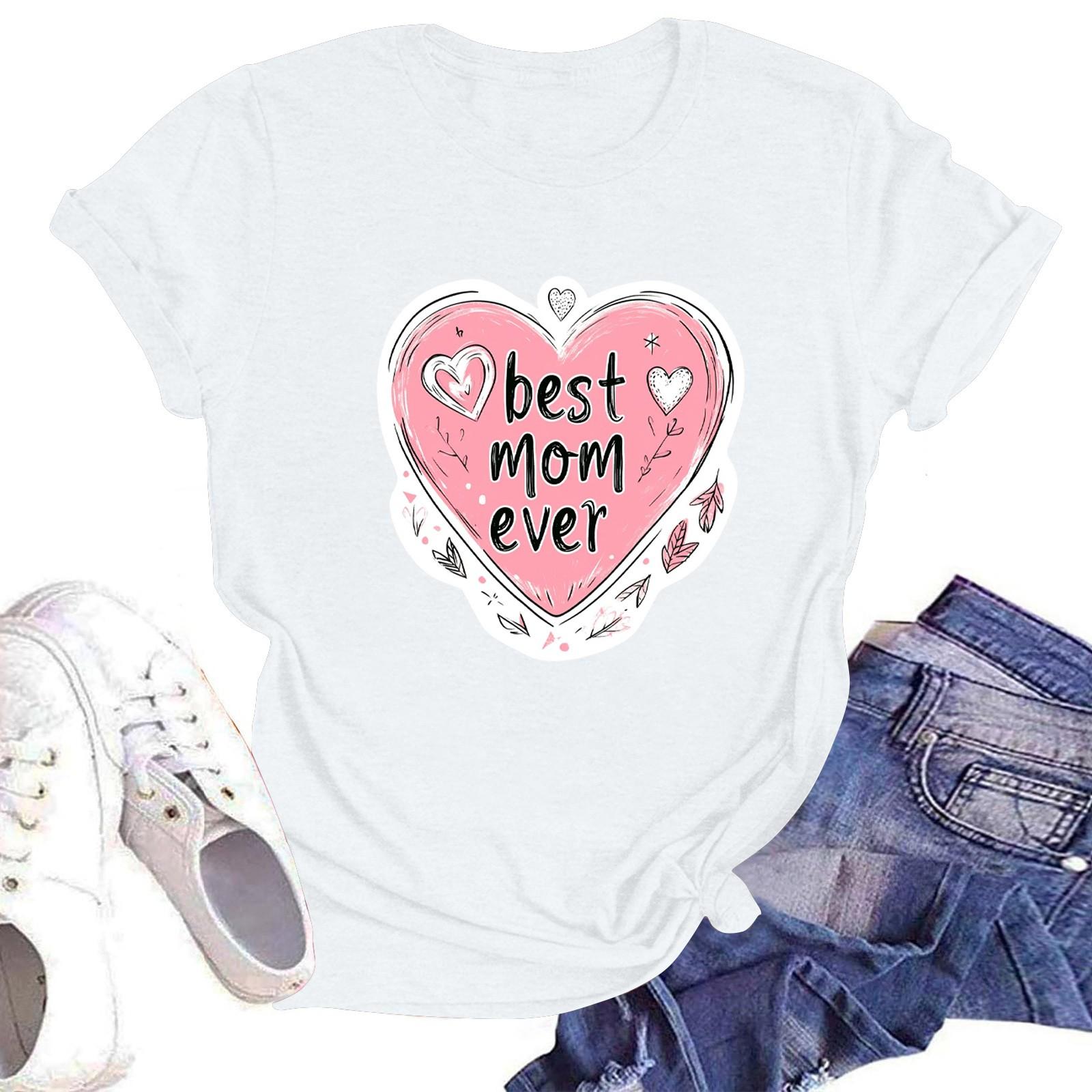 

Жіноча повсякденна футболка з круглим вирізом і короткими рукавами XL білий