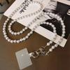 Single Shoulder Pearl Phone Lanyard Crossbody Cellphone Straps Bead Phone Chain  Phone Charm