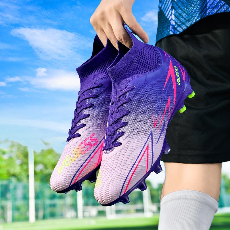 World Cup Football Shoes Men's and Women's High-top TF Broken Nails AG Long Nails Teen Students Grass Training Sports Shoes