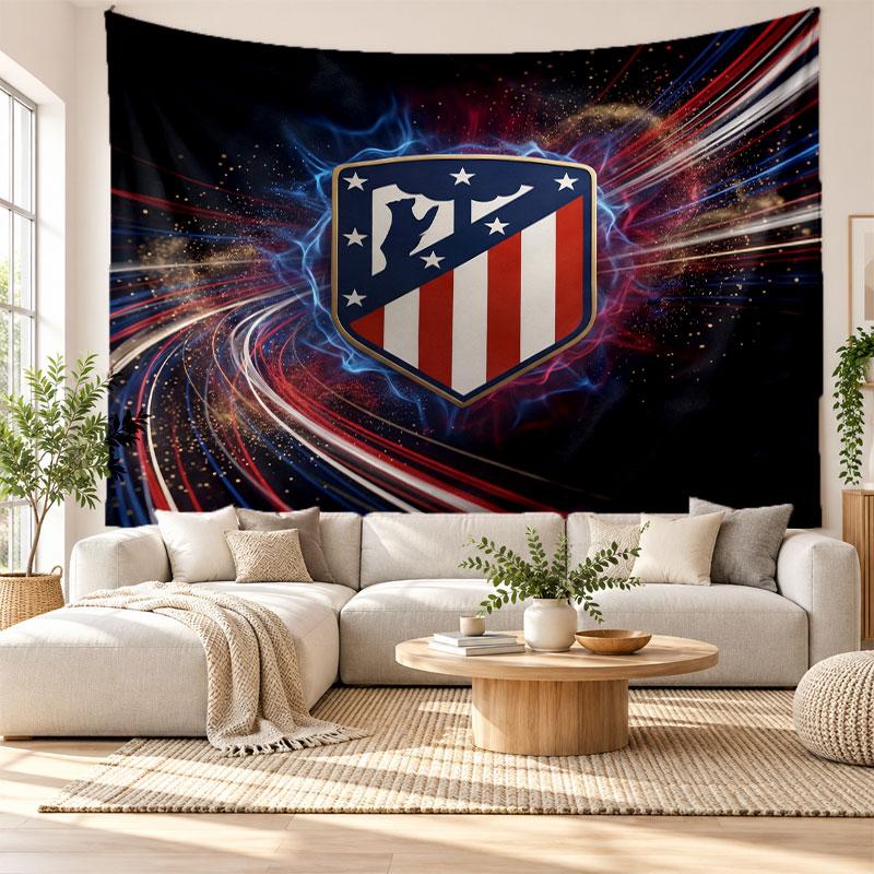 Atletico Madrid Wall Tapestry, Soft Fabric Wall Hanging, Decorative Backdrop For Bedroom Home Wall Art