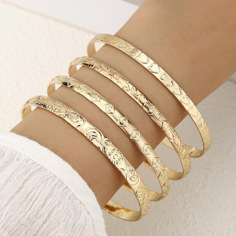Jewelry, Rhombus Twist Glossy Bracelet Set, Irregular Punk Bracelet Set