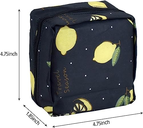 Flywind Sanitary Napkin Storage Bag Menstrual Cup Pouch Portable Pads with Zipper Feminine Menstruation First Period Bags for Teen Girls Women La