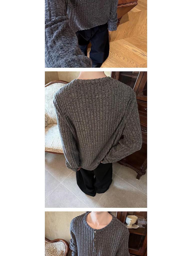 2025 Retro Vertical Stripe Long Sleeve Sweater - Unisex Autumn Trend