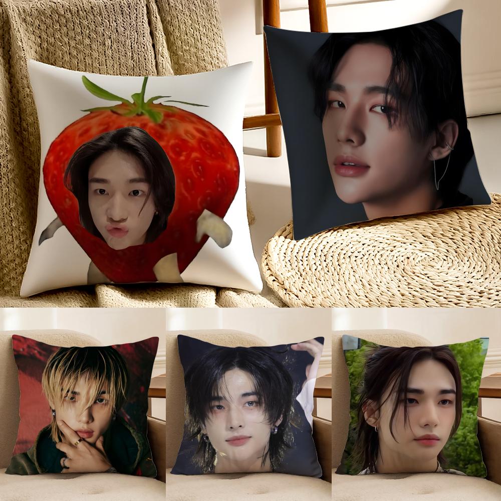 Person Idol HHyunjin Cushion Cover Pillowcase Antidustmite living Room Sofa Decor Cushion Room