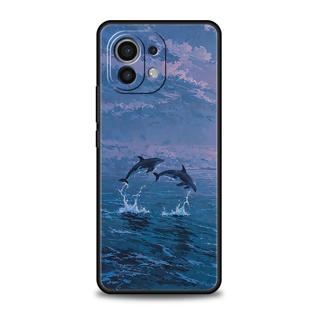 Ocean Dolphin Phone Case For Xiaomi 17 14 15 13 14T 13T 12T 11T Pro 12 11 Lite Poco X7 X5 X3 NFC F7 F6 Soft Cover