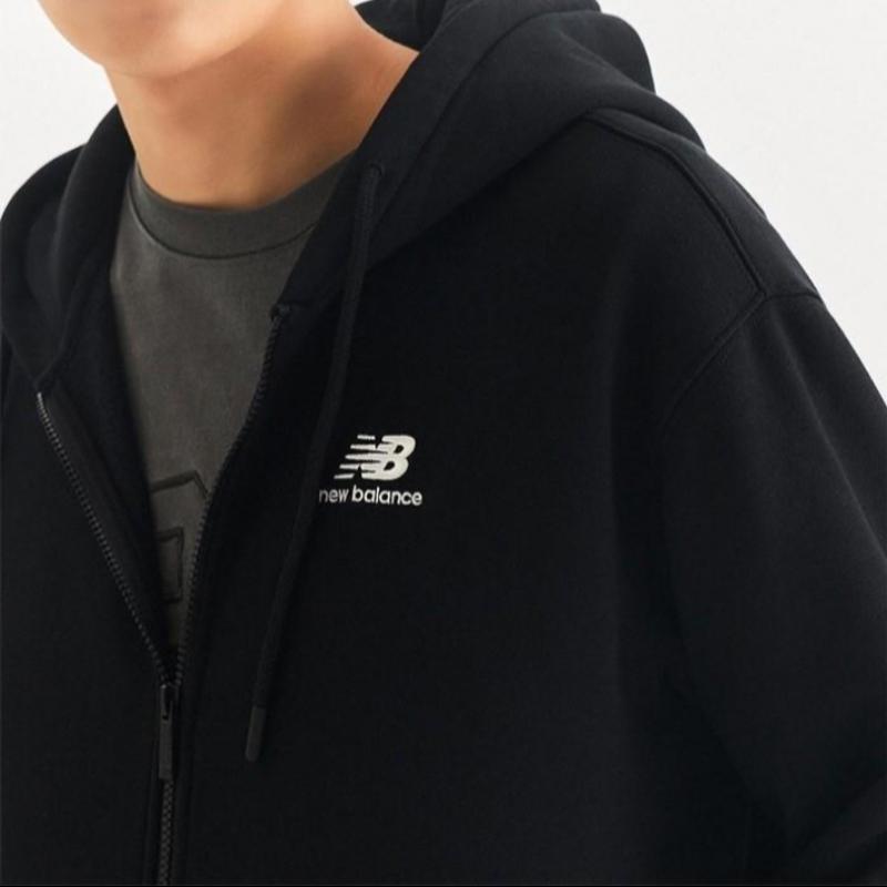 New Balance Basic Logo Brushed Hoodie Zip Up Nbmdd41013