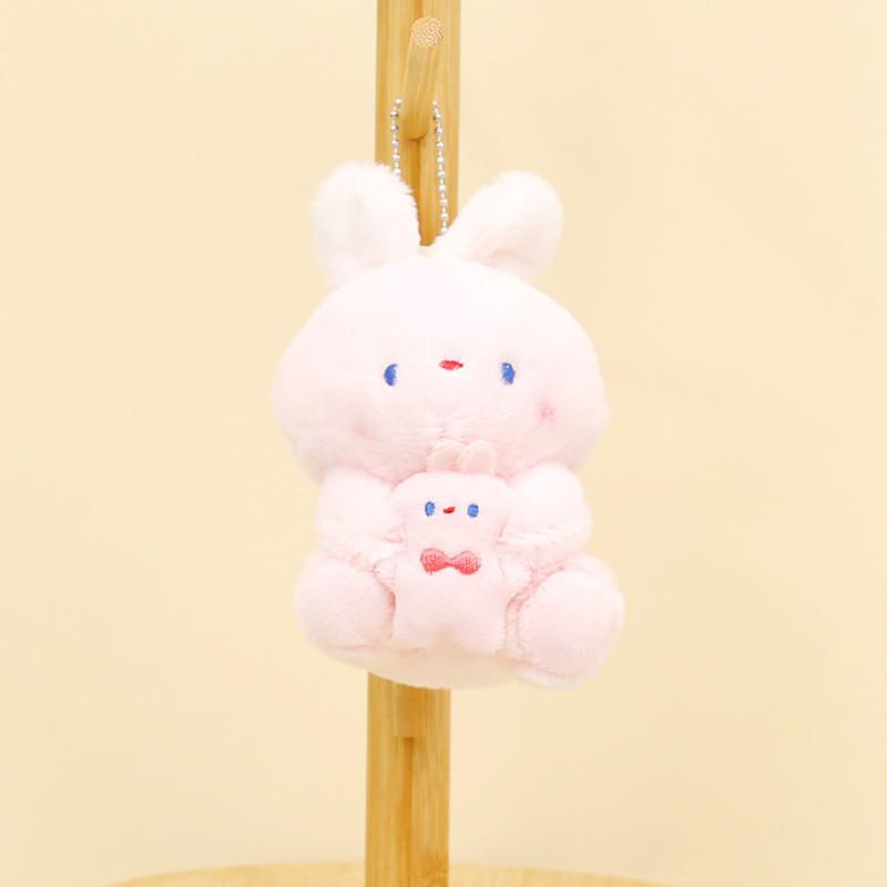 Adorable Plush Toy Bear Keychain Soft Short Plush Stuffed Animal Decoration