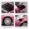 1/24 Hongqi Golden Sunflower Guoya Ornament Pull Back Car Toy Simulation Alloy Car Model