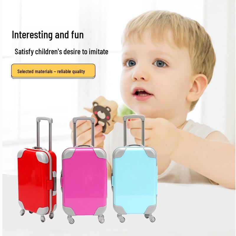 Mini False Eyelash Storage Trolley Case - Solid Color Cosmetics Suitcase Toy