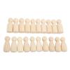 20 Stück Holzklammern 55mm DIY Handgefertigt Klein Attraktiv Unfertige Bastelarbeiten Puppe für Ornamente